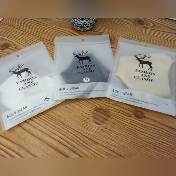 T-Back Thong Panties Size XL 3 Pack Black White Beige - Picture 3 of 3